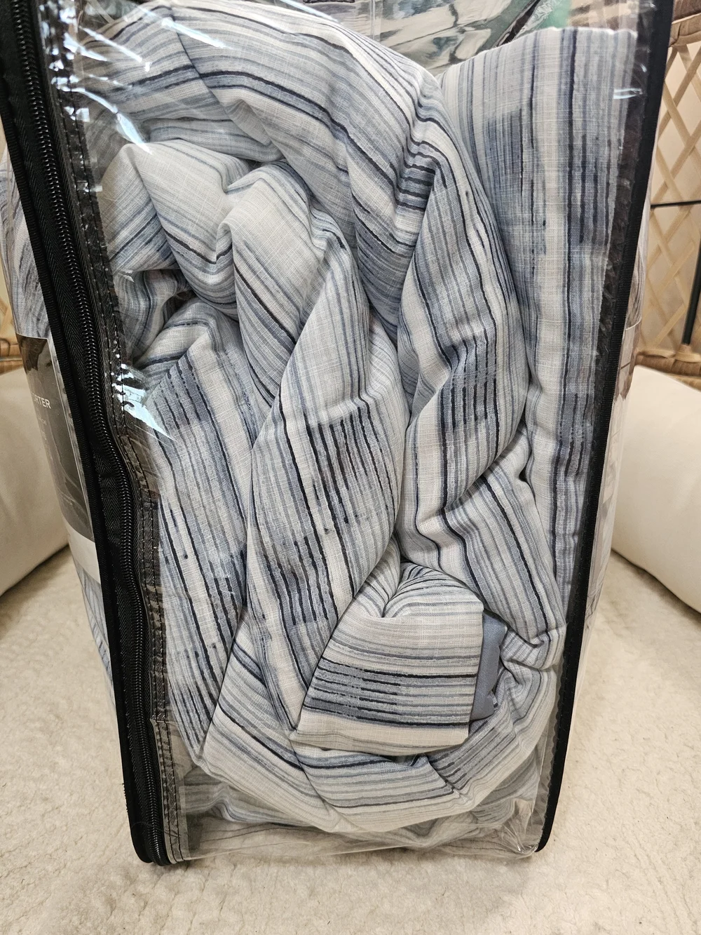 FRYE Aspen  King Cotton 3-Piece Comforter Set in Blue Stripe
